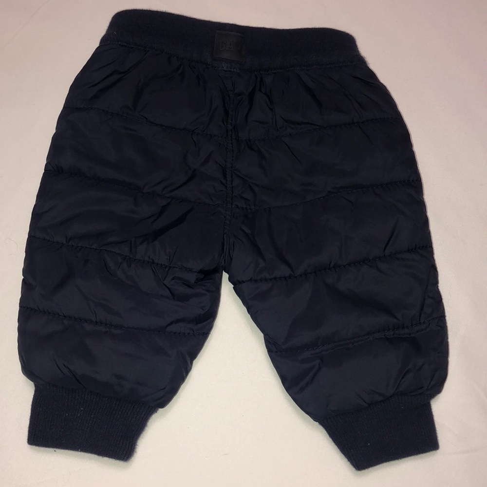 Baby GAP Unisex Navy Blue Quilted Snow Winter Frost Free Puffer Pants 3-6 Months